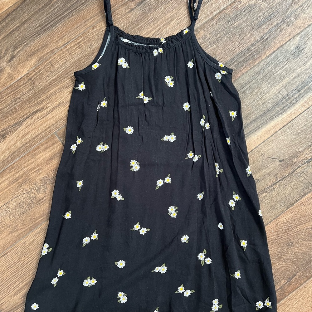 SO Black Dress with White Floral Accents
